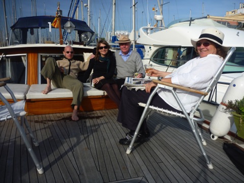 A winter day on the forward deck.  Barcelona.