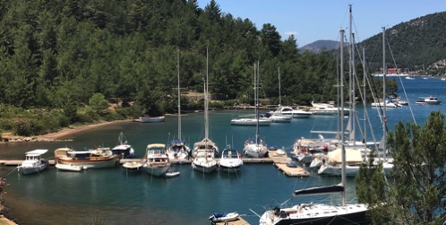 We kept Liz in this lovely harbour of Orhaniye, 40 minutes drive from Marmaris for two seasons.