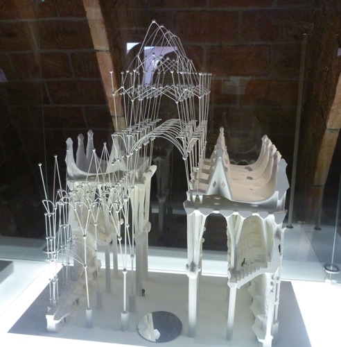 Beautiful engineering model used by Gaudi in the building of the Sagrada Familia.