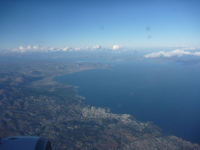 Flying over Thessaloniki, Greece