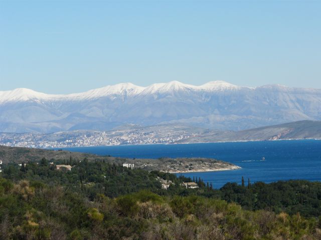 Looking across the strait to Albania