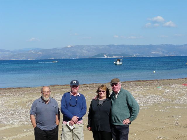 Arnie, Colin, Joanne, and Dale at Kavos, southern tip of Corfu