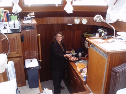 The ship's chef preparing the local produce